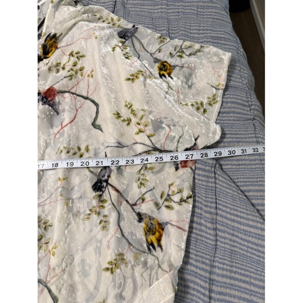Bird & Branch Sheer Velvet Burnout Kimono Ivory Multi One Size S-XXL - Picture 11 of 14